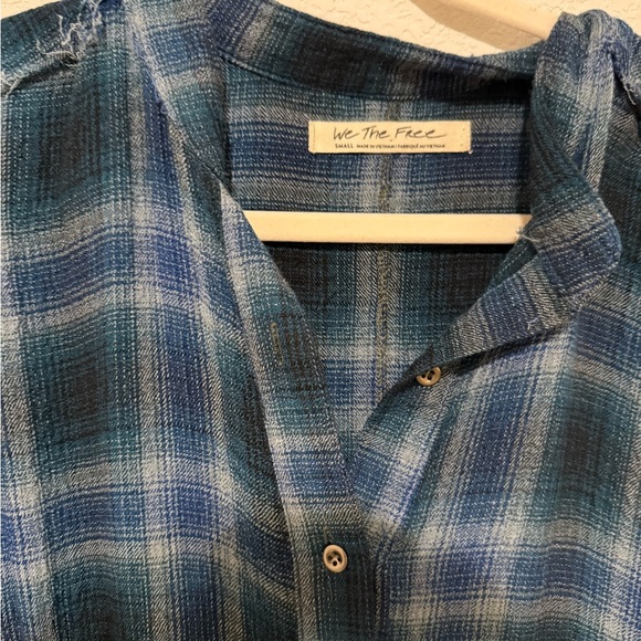 We The Free Navy Plaid Mini Dress - Picture 3 of 4